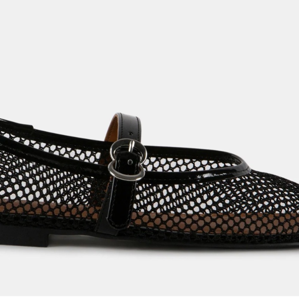 Steve Madden Black Mesh Flats